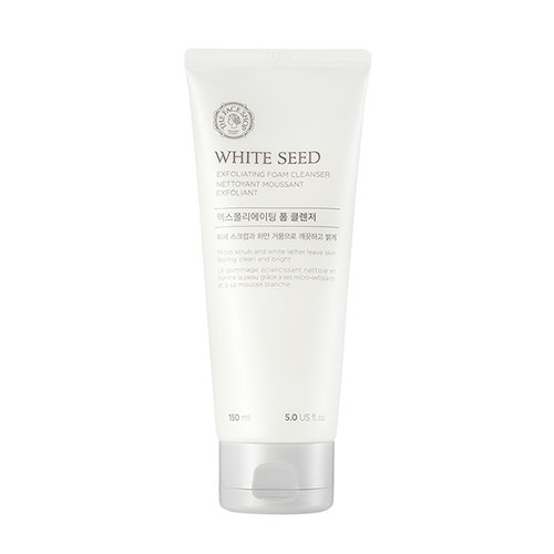 the shop white seed exfoliating foam cleanser 150ml the shop white seed exfoliating foam cleanser 150ml