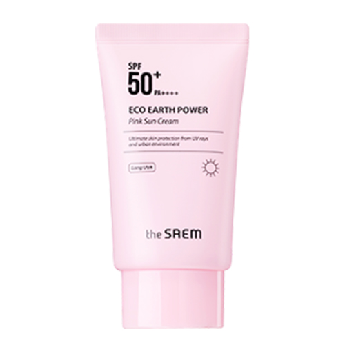 the SAEM Eco Earth Power Pink Sun Cream SPF50+ PA++++ 50g