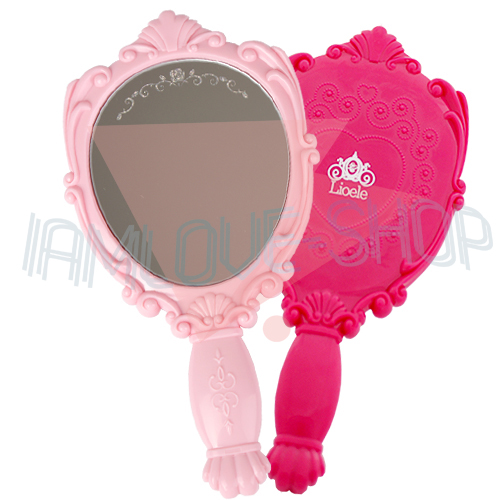 [Lioele] Handy Princess Mirror 2 Colors Pick One! Pink Cute Small Easy ...