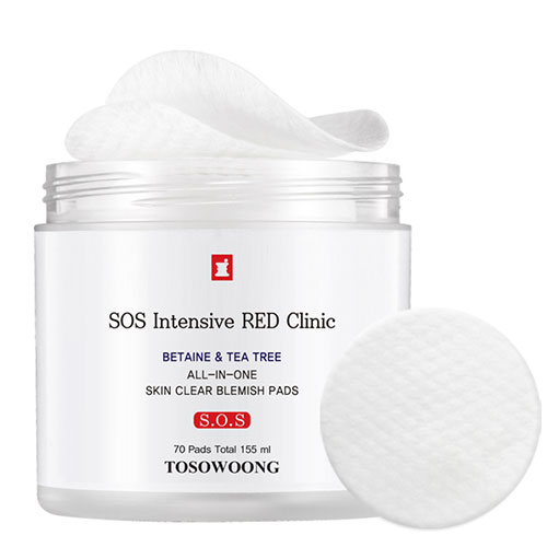 TOSOWOONG SOS Intensive RED Clinic All-In-One Skin Clear Blemish Pads TOSOWOONG SOS Intensive RED Clinic All-In-One Skin Clear Blemish Pads