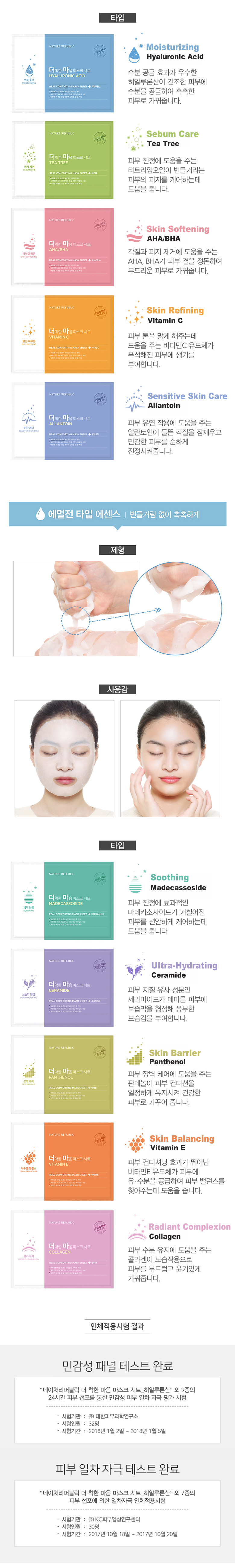 NATURE REPUBLIC Real Comforting Mask Sheet 24g 5ea