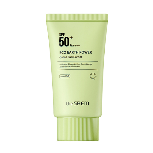 the SAEM Eco Earth Power Green Sun Cream the SAEM Eco Earth Power Green Sun Cream